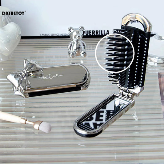 Mini Folding Mirror Comb