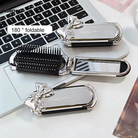 Mini Folding Mirror Comb