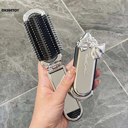 Mini Folding Mirror Comb